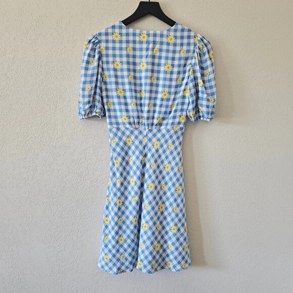 Staud Gingham Daisy Mini Dress - Picture 8 of 8